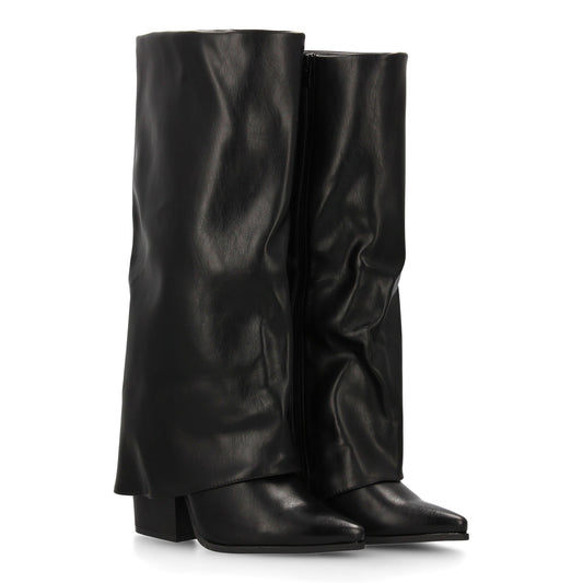 BOTA ALTA DISEÑO EFECTO PIEL NEGRO