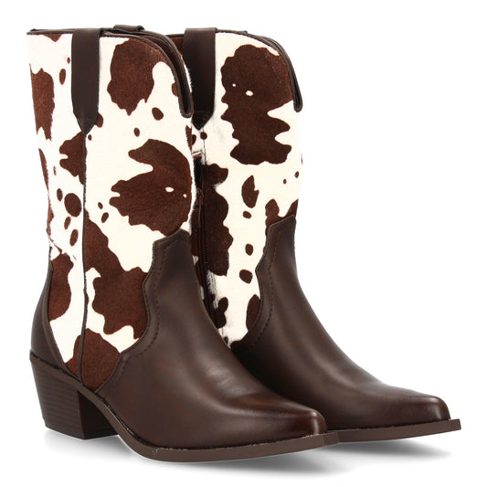 BOTA CAMPERA ANIMAL PRINT VACA