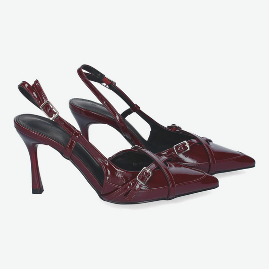 TACÓN SALÓN DISEÑO BURDEOS